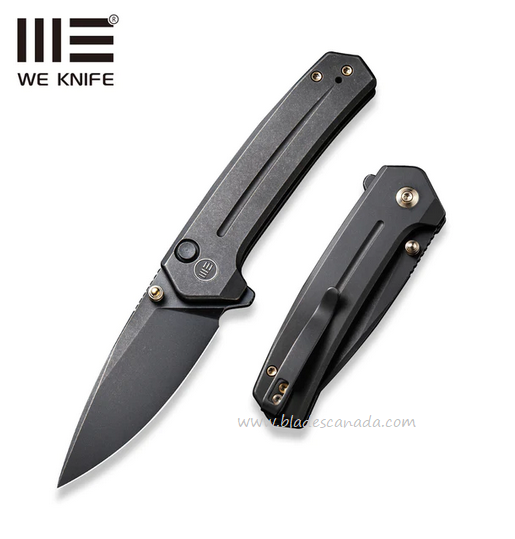 WE Knife Culex Flipper Folding Knife, CPM 20CV Black, Titanium Black, WE21026B-2