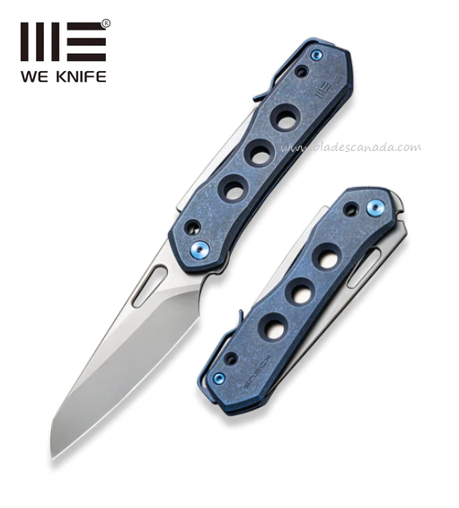 WE Knife Vision R Folding Knife, CPM 20CV, Titanium Blue, 21031-3