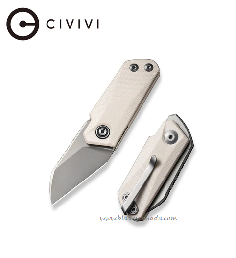 CIVIVI Ki-V Slipjoint Folding Knife, G10 Ivory, 2108C