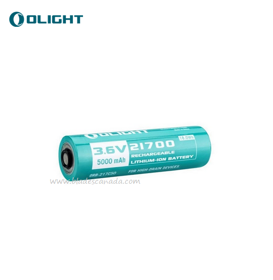 Olight 21700 Customized Li-Ion Rechargeable Battery - 5000mAh - 217C50 - Click Image to Close