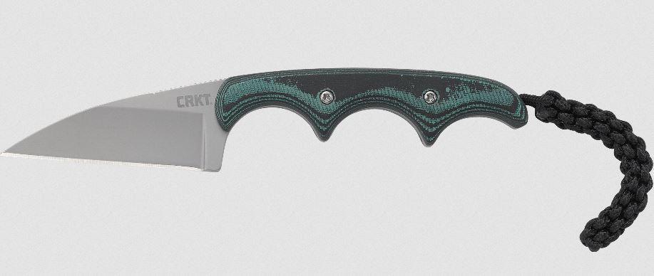 CRKT Minimalist Fixed Blade Neck Knife, Wharncliffe Blade, Zytel Sheath, CRKT2385