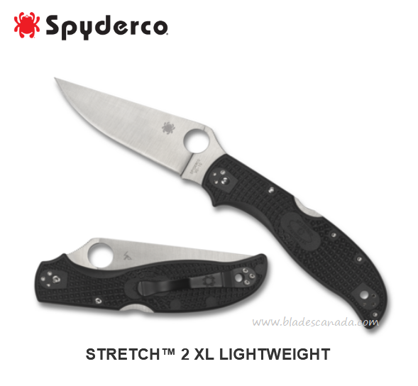 Spyderco Stretch 2 XL Lightweight Folding Knife, VG10, FRN Black, 258PBK