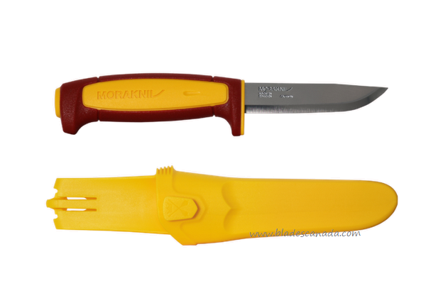 Morakniv Basic 511 Fixed Blade Knife, 2023 Ltd Edition, Carbon, Yellow/Dala Red, 14146
