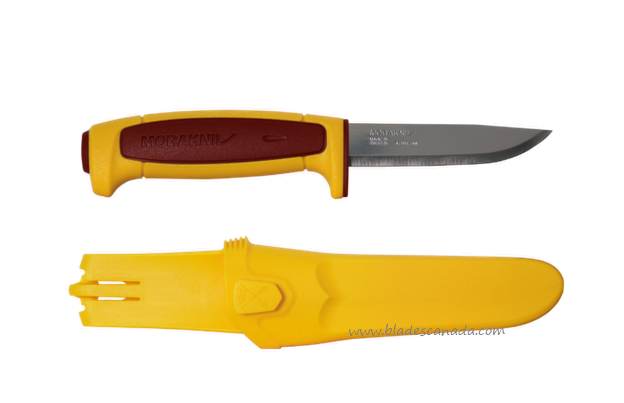 Morakniv Basic 546 Fixed Blade Knife, 2023 Ltd Edition, Stainless Steel, Dala Red/Yellow, 14148