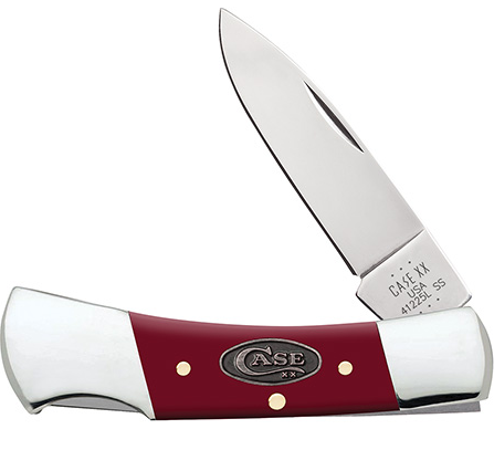 Case Lockback Folding Knife, Stainless Steel, Mulberry Smooth Handles, 30466