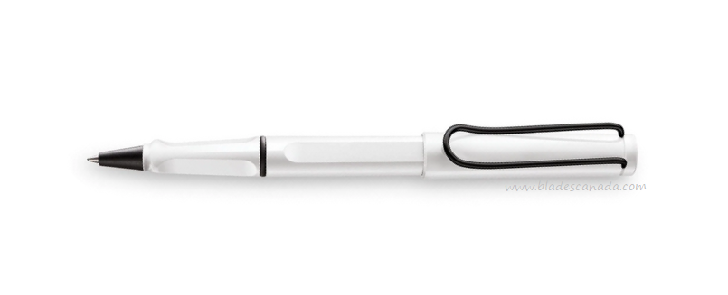 Lamy Safari Rollerball Pen, Ltd Edition, White with Black Clip, 319WHBK