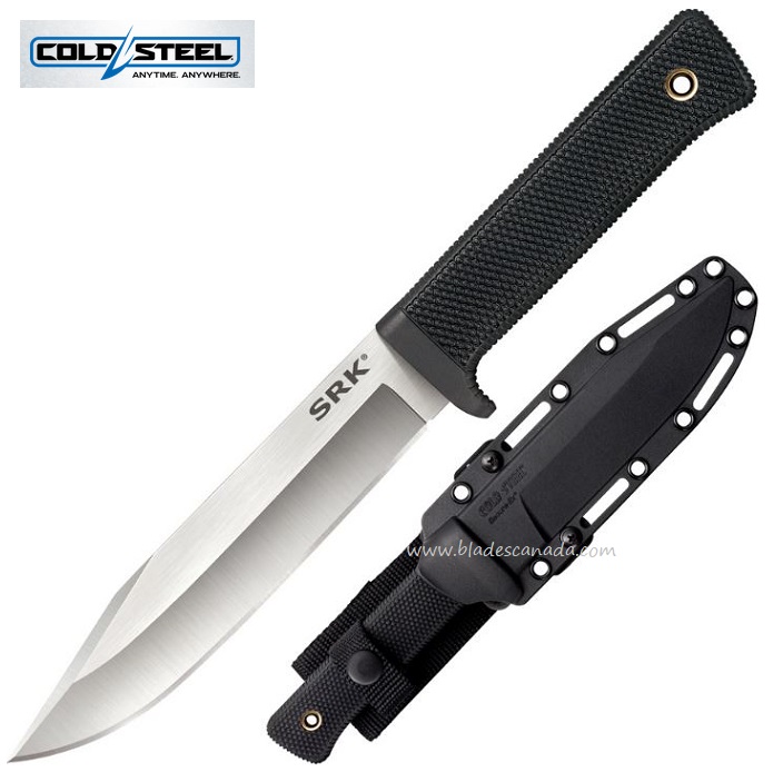 Cold Steel SRK Fixed Blade Knife, 3V Steel, Secure-Ex Sheath, CS38CKE