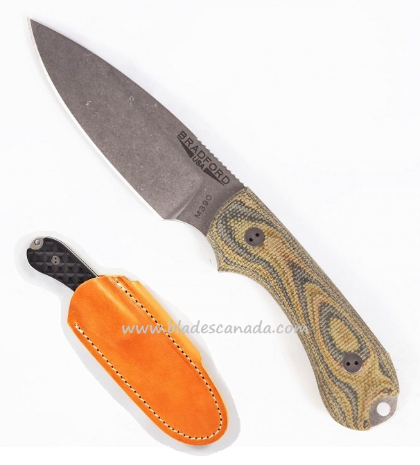 Bradford Guardian 3 Sabre Knife, M390 Stonewash, Camo 3D Micarta, 3S-109-M390