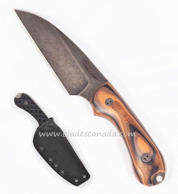 Bradford Guardian 3 Wharncliffe Knife, M390 Nimbus, G-Wood 3D Handle, 3W-115N-M390