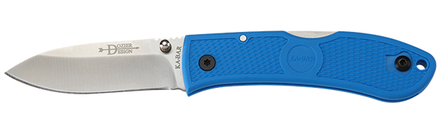 Ka-Bar Dozier Hunter Folding Knife, AUS 8A, Blue, Ka4062BL - Click Image to Close