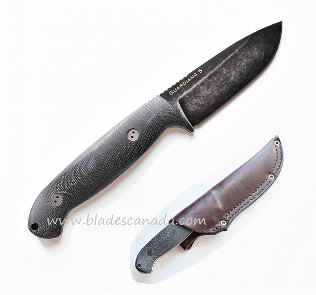 Bradford Guardian 4.5 Sabre Knife, Elmax Nimbus, 3D Black Micarta, 4.5S-101N-Elmax