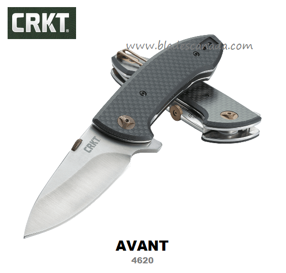 CRKT Avant IKBS Flipper Folding Knife, Carbon Fiber/G10 Black, CRKT4620
