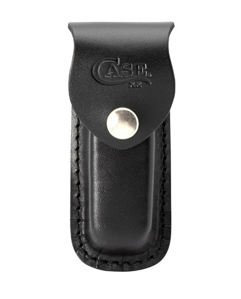 Case Knife Pouch, Genuine Black Leather, 52235