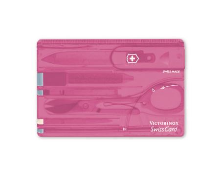 Swiss Army SwissCard - Translucent Pink - Click Image to Close