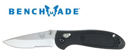 Benchmade Mini Griptilian Folding Knife, CPM S30V ComboEdge, Black Handle, 556S-S30V