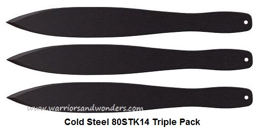 Cold Steel Pro Flight Sport Triple Throwing Knife Set, 1055 Carbon, 80STK14