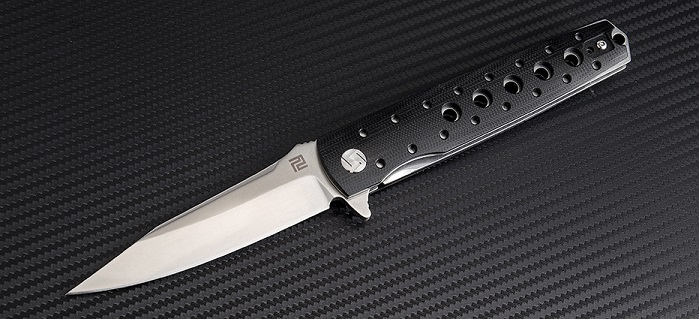 Artisan Cutlery Virginia Flipper Folding Knife, D2, G10 Black, ATZ1807PBK