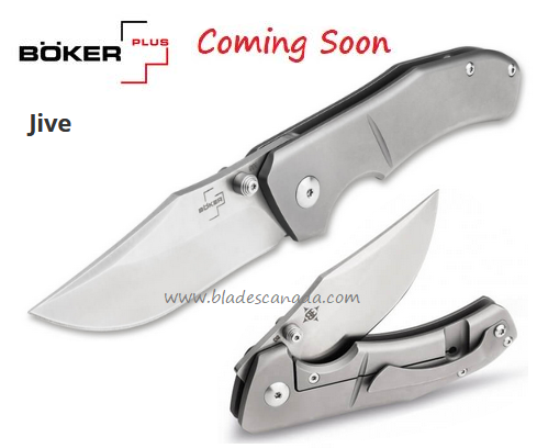 (Coming Soon) Boker Plus Jive Framelock Folding Knife, D2 Steel, Titanium, 01BO312