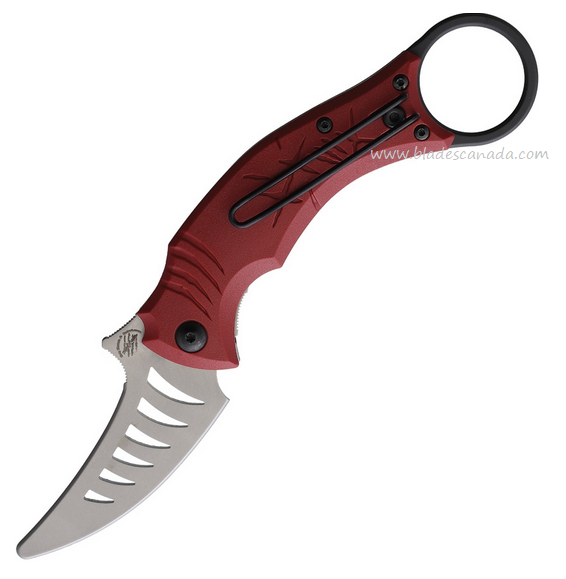 Bastinelli Creations Mako Training Folding Knife, N690, G10 Red, BAS18T