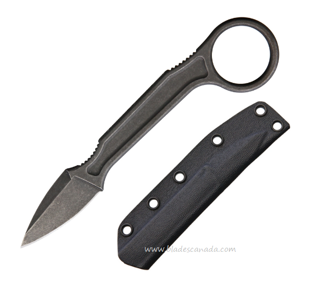 Bastinelli Creations SPADE Fixed Blade Knife, N690 SW, Kydex Sheath, BAS223