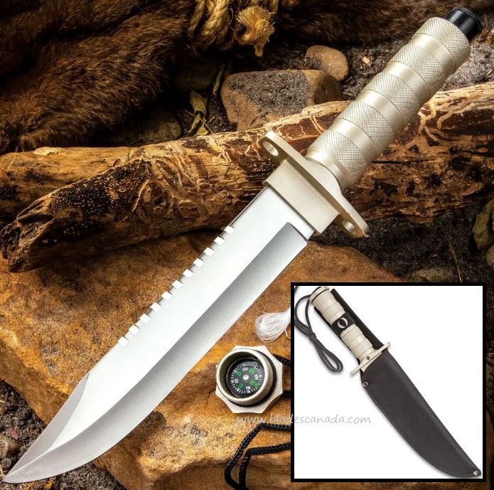 All-Terrain Fixed Blade Survival Knife, Nylon Sheath, BK4518