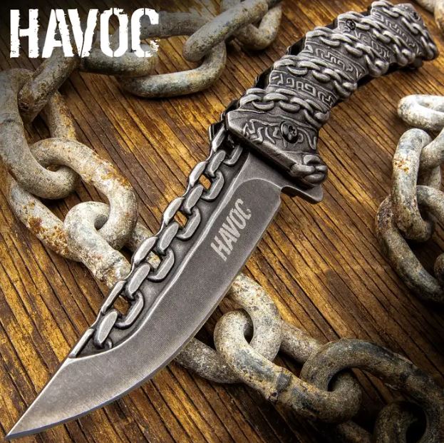Havoc Chain Flipper Folding Knife, Assisted Opening, BK4924