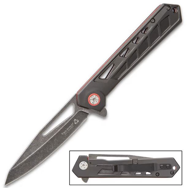 Rampage Tailwind Technic Flipper Folding Knife, BK5186