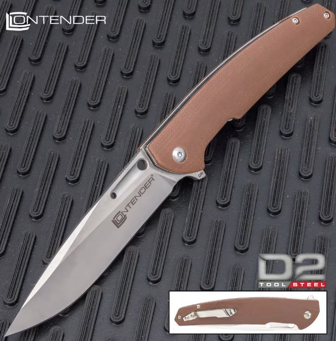 Contender Scout Folding Knife, D2 Steel, G10, BK5403