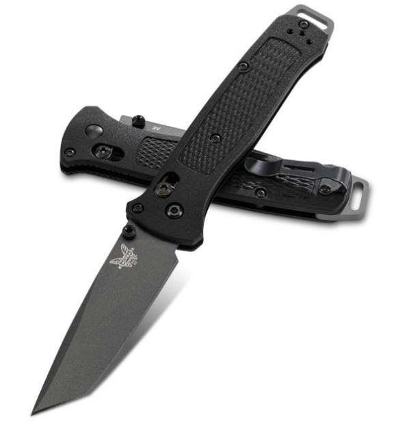 Benchmade Bailout Tanto Folding Knife, CPM 3V, Black Handle, BM537GY