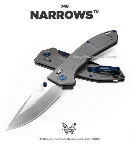 (Coming Soon) Benchmade Narrows Folding Knife, M390 Steel, Titanium Handle, BM748