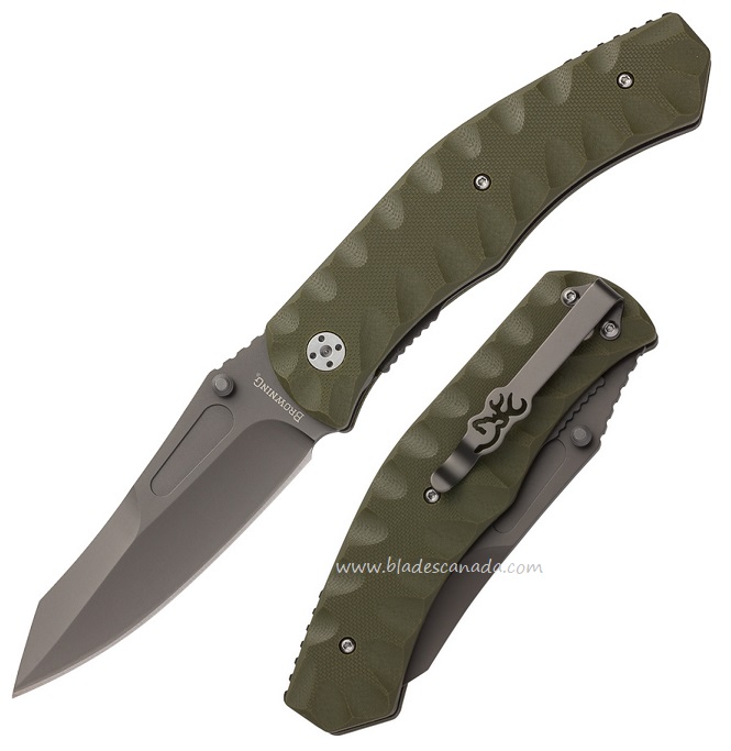 Browning Knives Linerlock Folder, OD G10 Handle, Assisted Opening, BR0166