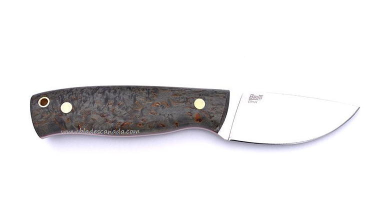 Brisa Skinner 90 Fixed Blade Knife, Elmax Steel, Curly Birch, BRI361