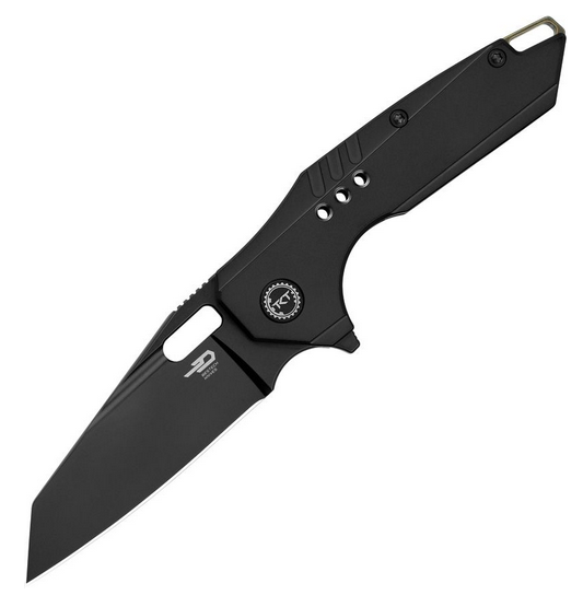 Bestech Nyxie 3 Flipper Framelock Knife, S35VN Black, Titanium Black, BT2308B
