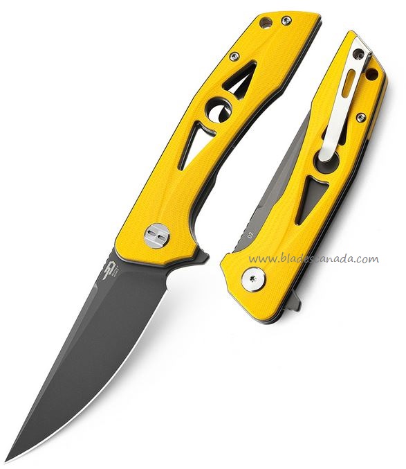 Bestech Eye Of Ra Flipper Folding Knife, D2, G10 Yellow, BG23C