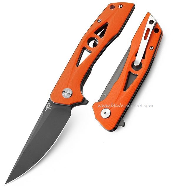 Bestech Eye Of Ra Flipper Folding Knife, D2, G10 Orange, BG23D