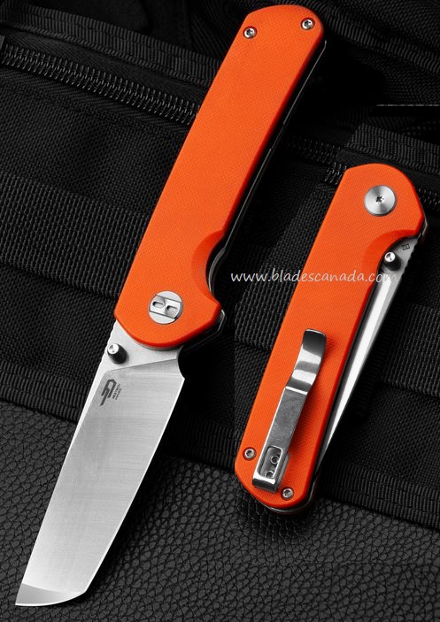 Bestech Sledgehammer Folding Knife, D2 Two-Tone, G10 Orange, BG31A-1