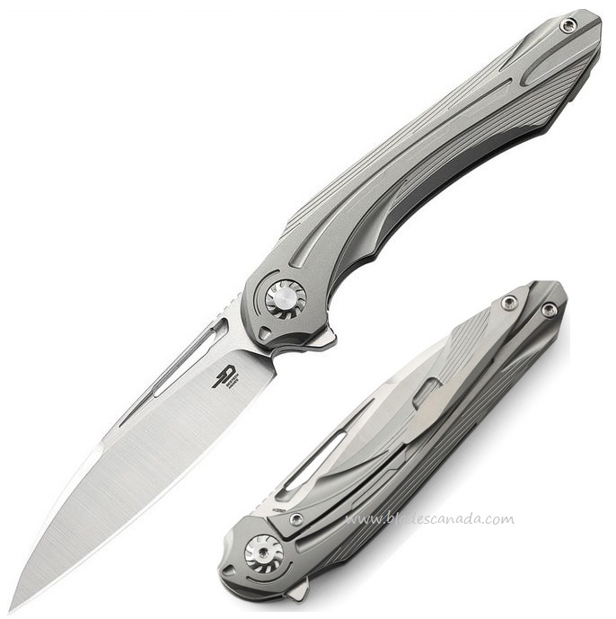 Bestech Wibra Flipper Framelock Knife, M390, Titanium, BT2001A