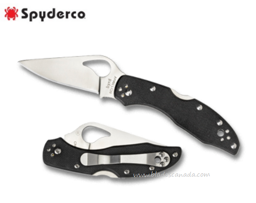 Byrd Meadowlark Gen 2 Folding Knife, G10 Black, by Spyderco, BY04GP2