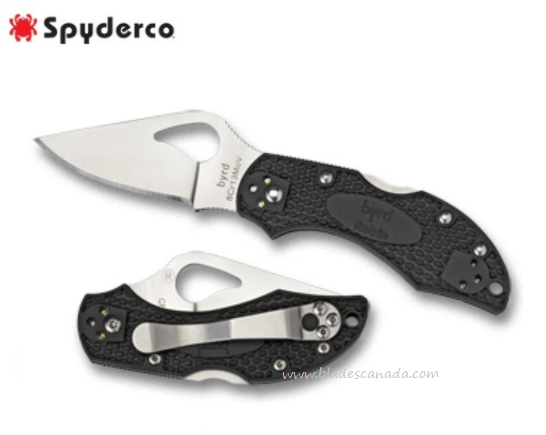 Byrd Robin Gen 2 Folding Knife, FRN Black, by Spyderco, BY10PBK2