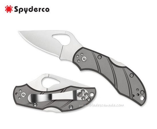 Byrd Robin Gen 2 Folding Knife, Titanium Handle, by Spyderco, BY10TIP2