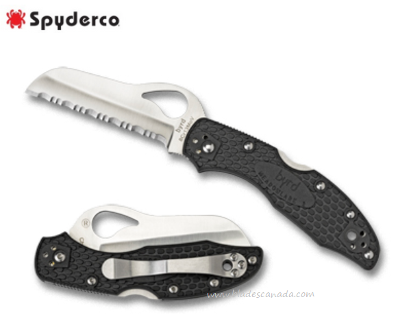 Byrd Meadowlark Rescue, FRN Black, by Spyderco, BY19SBK2 - Click Image to Close