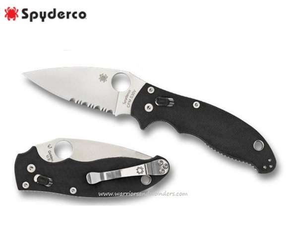 Spyderco Manix 2 Folding Knife, S30V Combo Edge, G10 Black, C101GPS2