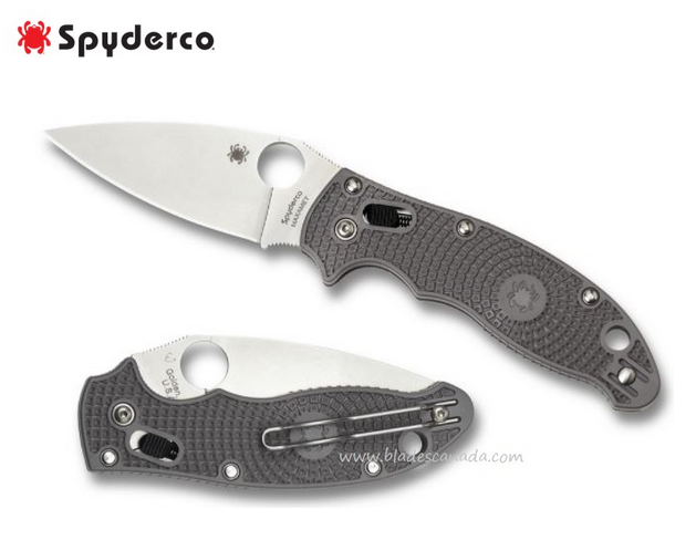 Spyderco Manix 2 Folding Knife, CTS Maxamet, FRN Grey, C101PGY2