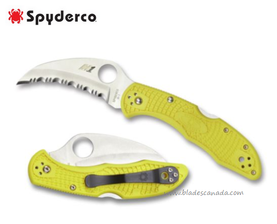 Spyderco Tasman Salt 2 Folding Knife, H1 Steel, FRN Yellow, C106SYL2