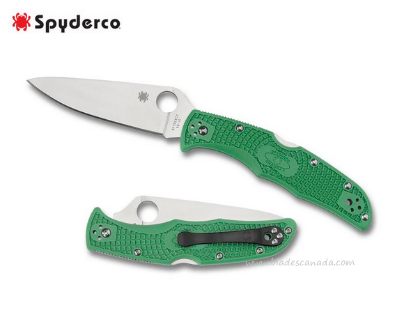 Spyderco Endura 4 Folding Knife, VG10, FRN Green, C10FPGR