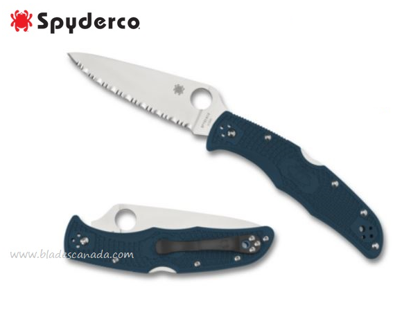 Spyderco Endura 4 Folding Knife, K390, FRN Blue, C10FSK390