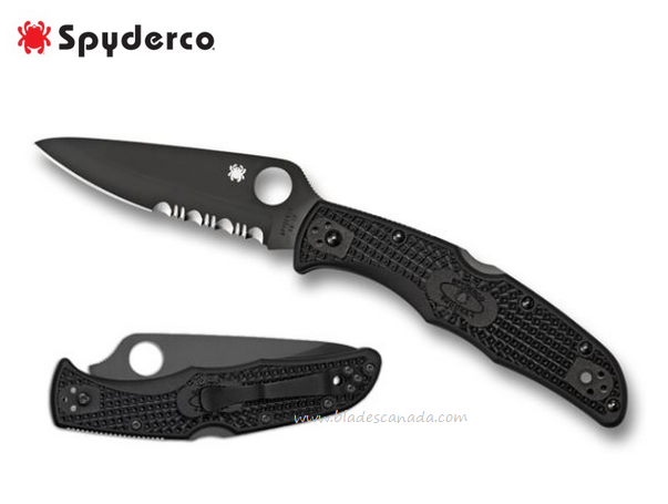 Spyderco Endura 4 Folding Knife, VG10 Combo Edge, FRN Black, C10PSBBK