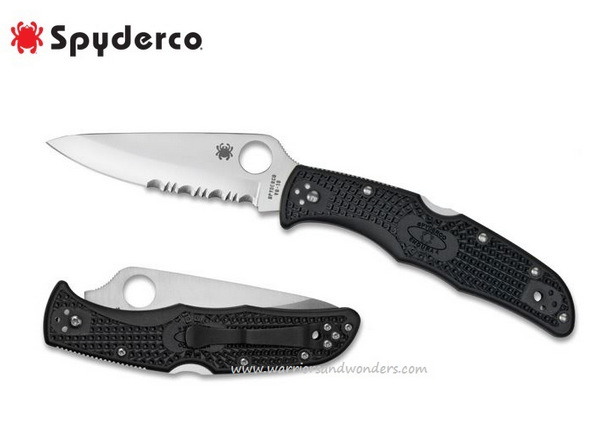 Spyderco Endura 4 Folding Knife, VG10 Combo Edge , FRN Black, C10PSBK