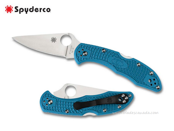 Spyderco Delica 4 Folding Knife, VG10, FRN Blue, C11FPBL