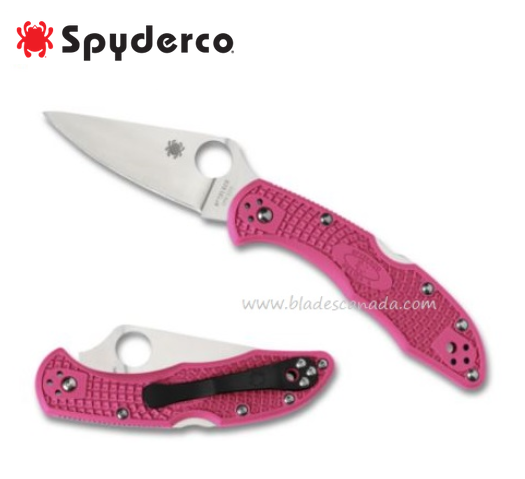 Spyderco Delica 4 Folding Knife, CPM S30V, FRN Pink, C11FPPNS30V